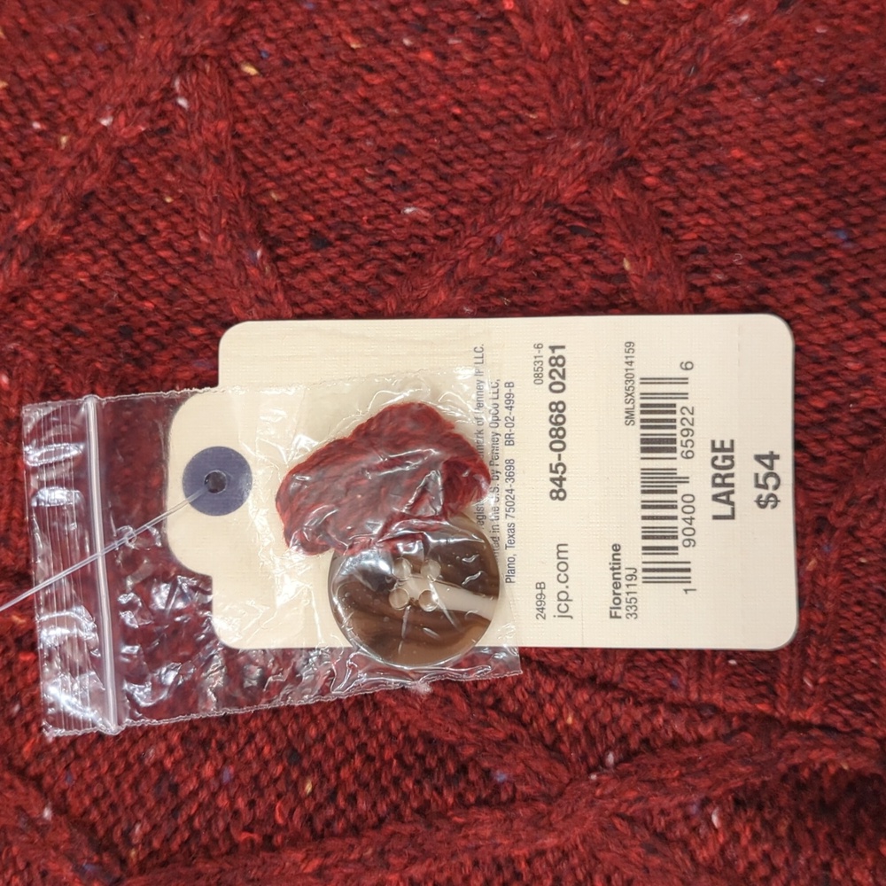 St John's Bay L Women's Burgundy Sweater - Picture 5 of 13